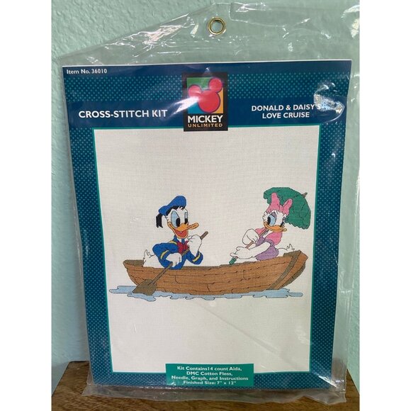 New Disney Donald and Daisy Duck Love Cruise Cross Stitch DIY‎ Kit - Picture 1 of 6